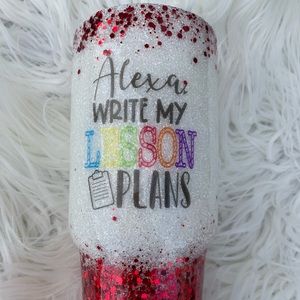 32oz teacher gift glitter tumbler